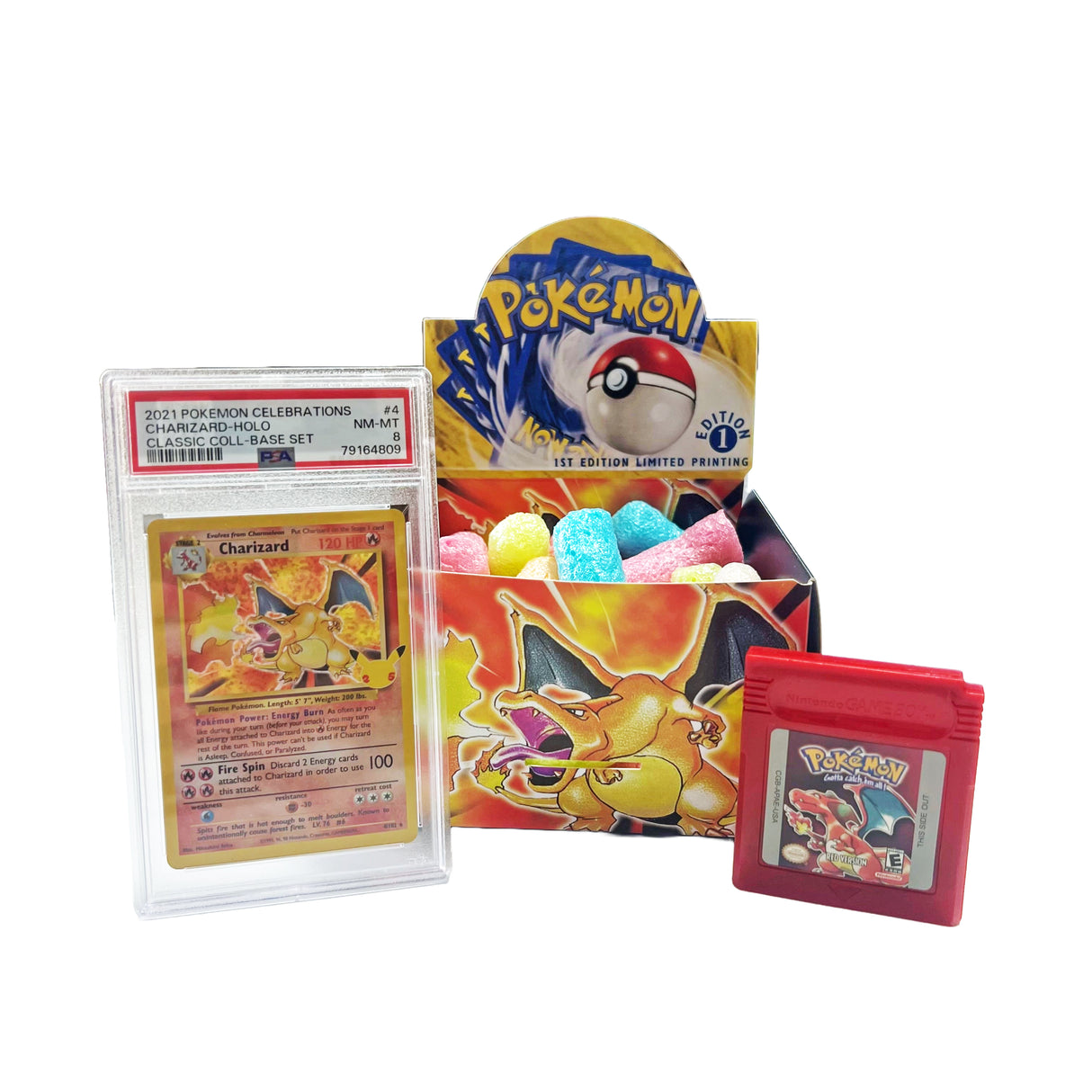 Pokemon Card Mystery Box: Graded Card and Replica Gameboy Cartridge