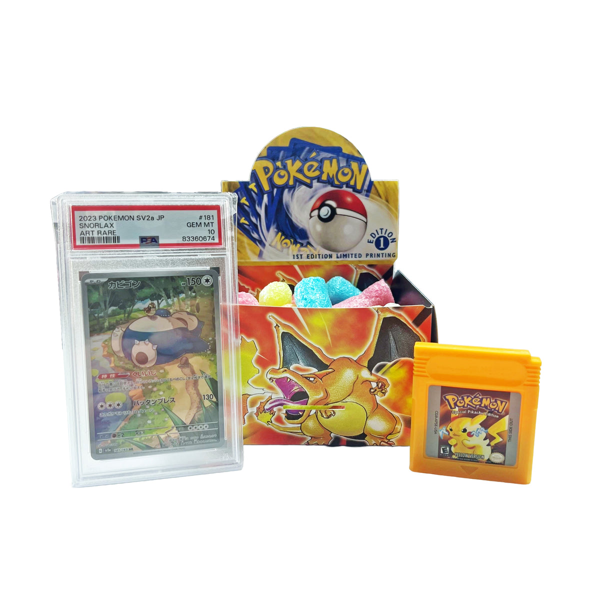 Pokemon Card Mystery Box: Graded Card and Replica Gameboy Cartridge