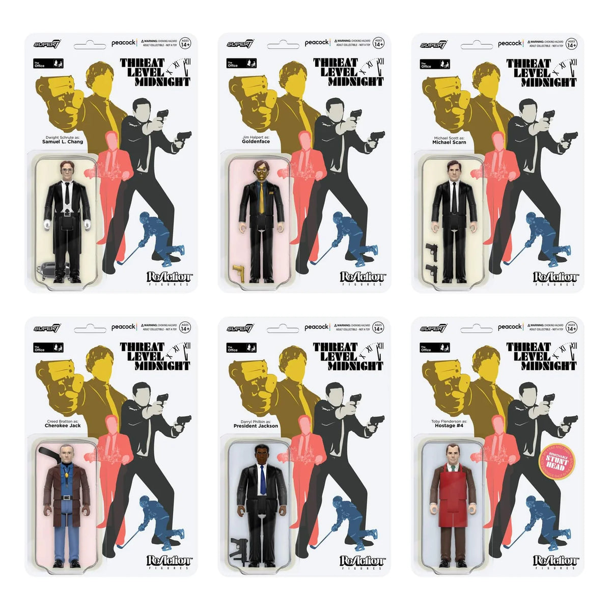 Super7 The Office Threat Level Midnight Complete Set of 6
