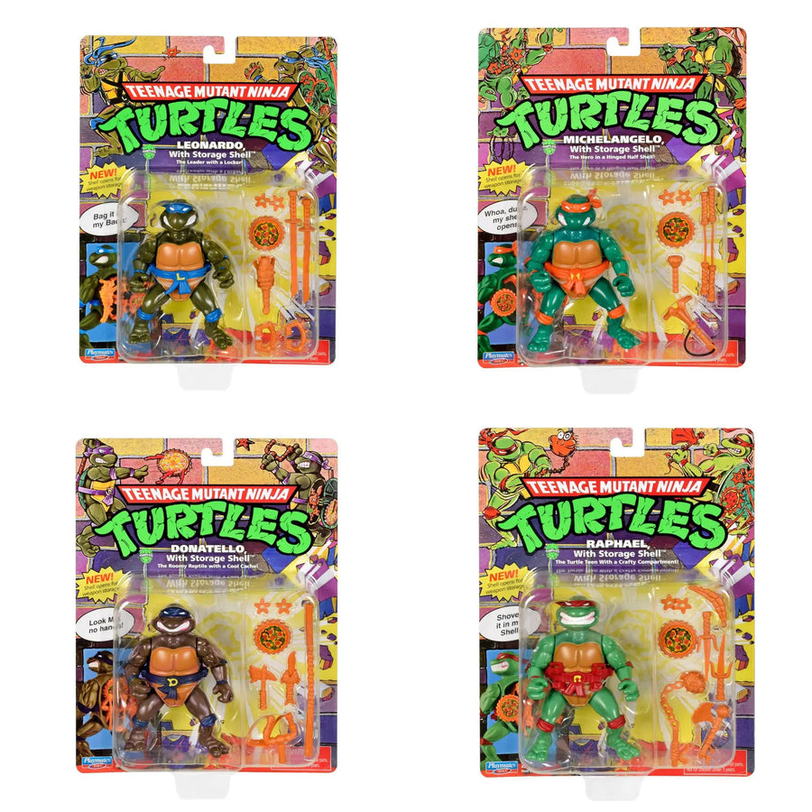 Playmates Teenage Mutant Ninja Turtles Set of 4 Retro Action Figures