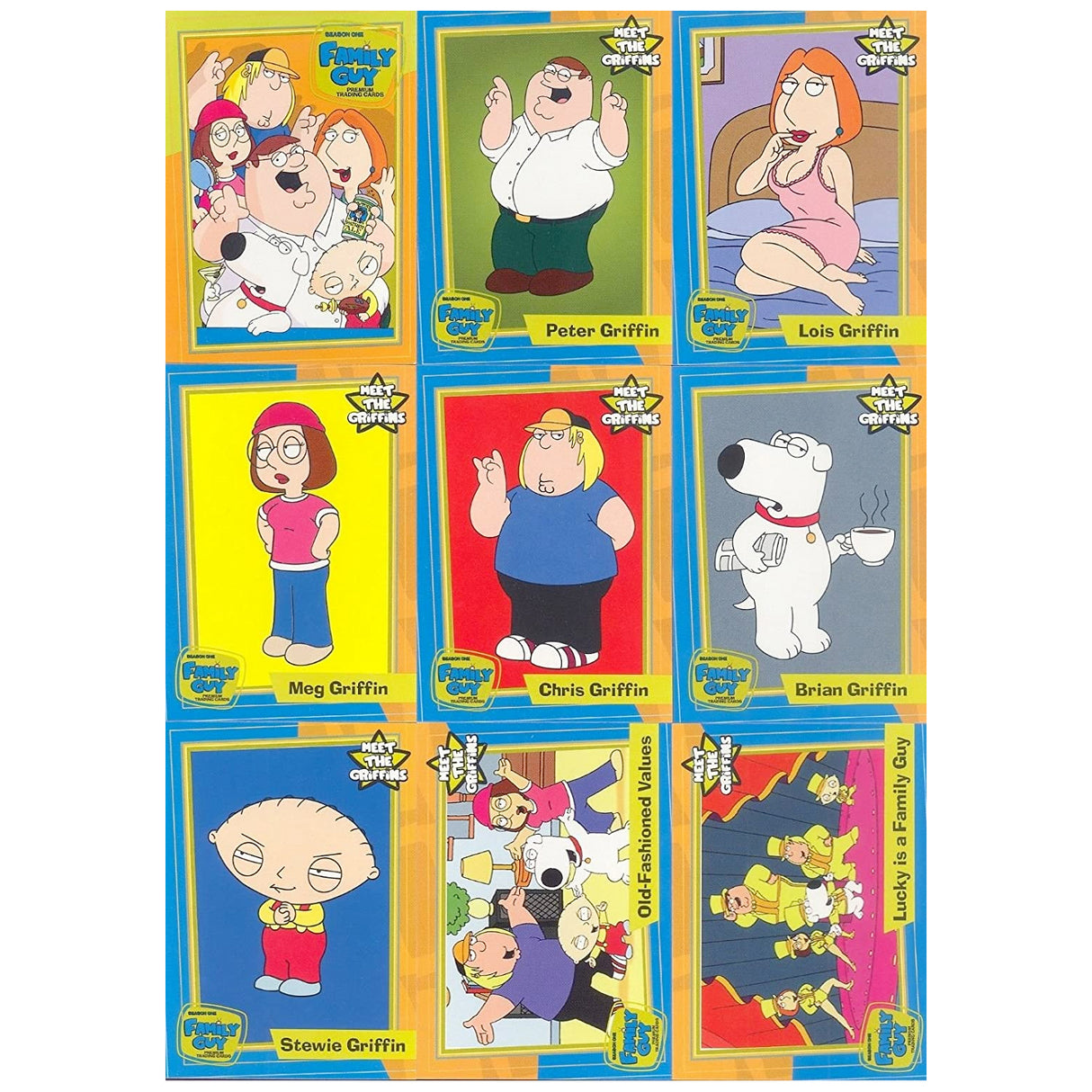 Family Guy Season 1 Inkworks Complete Base Set of 72 Trading Cards