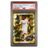 Vinicius Junior Topps Chrome Sapphire Yellow /99 PSA 8