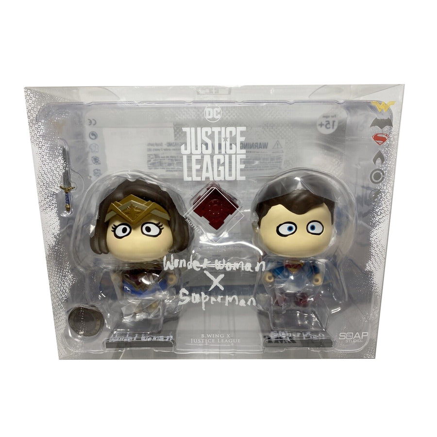 Soap Studios B.Wing X Justice League Wonder Woman and Superman 4" Collectable Figure