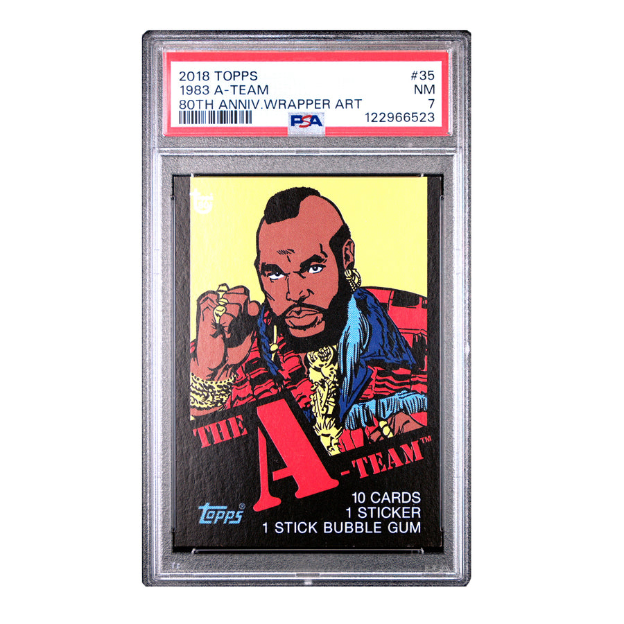 2018 Topps 80th Anniversary Wrapper Art The A Team Card PSA 7