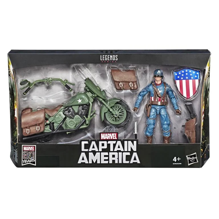 Hasbro Marvel Legends Series Captain America with Motorcycle Action Figure