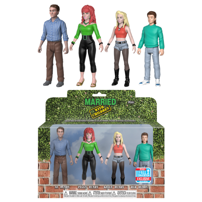 Funko Married with Children Reaction Figure Set of 4 Bundy Family Fall Convention Exclusive