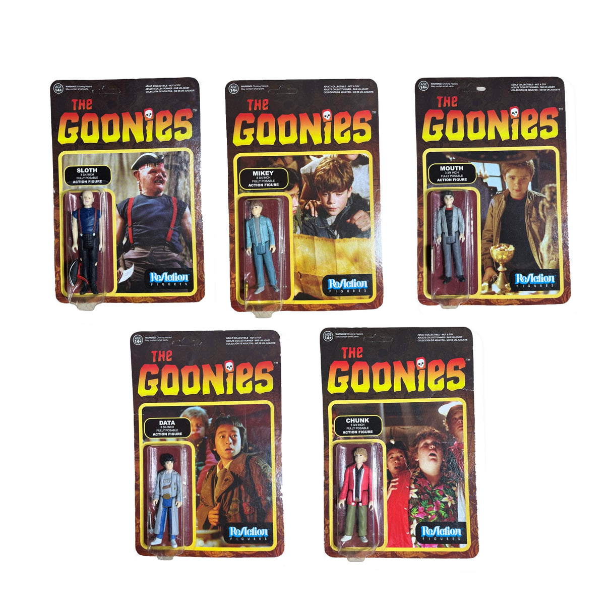 Funko Reaction Figures The Goonies Set of 5 Action Figures