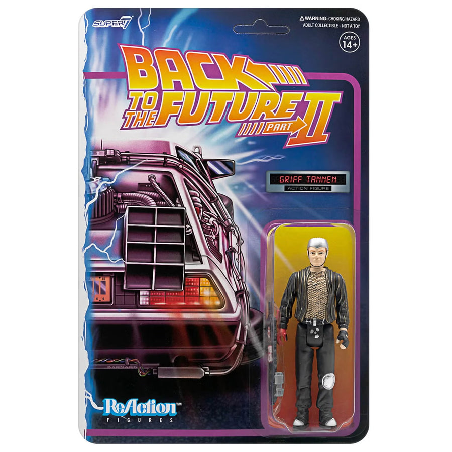 Super7 Back to the Future Part II Griff Tannen with Pit Bull Reaction Figure