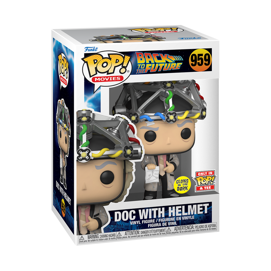 Funko Back to the Future POP! & Tee Box Doc with Helmet