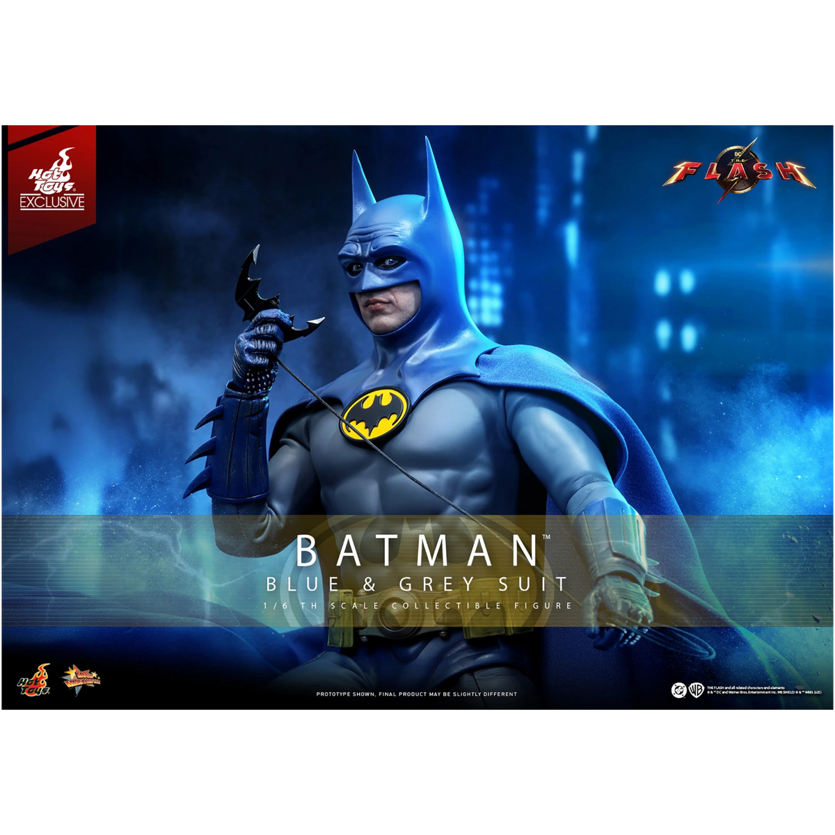 Hot toys Batman Blue & Grey Suit MMS834 Flash Michael Keaton