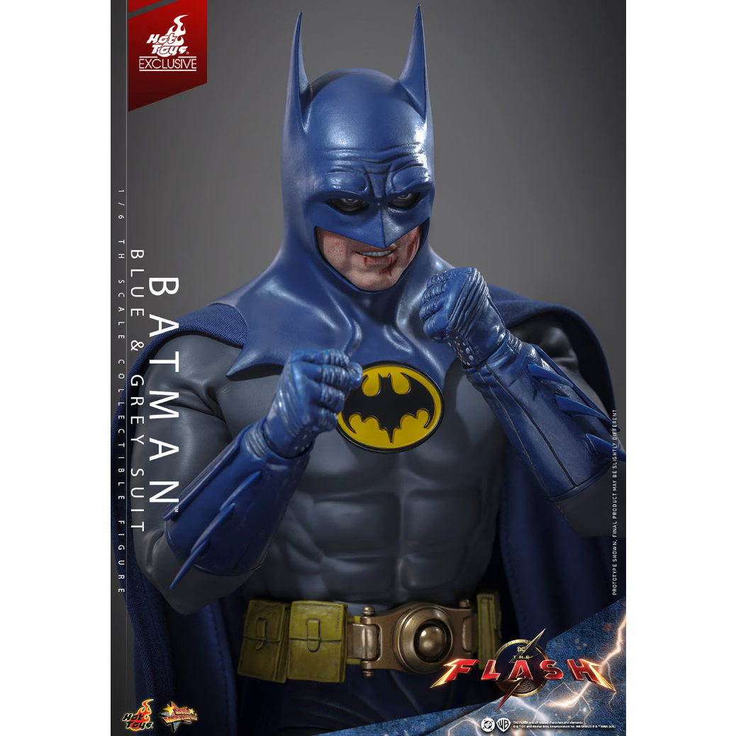 Hot toys Batman Blue & Grey Suit MMS834 Flash Michael Keaton