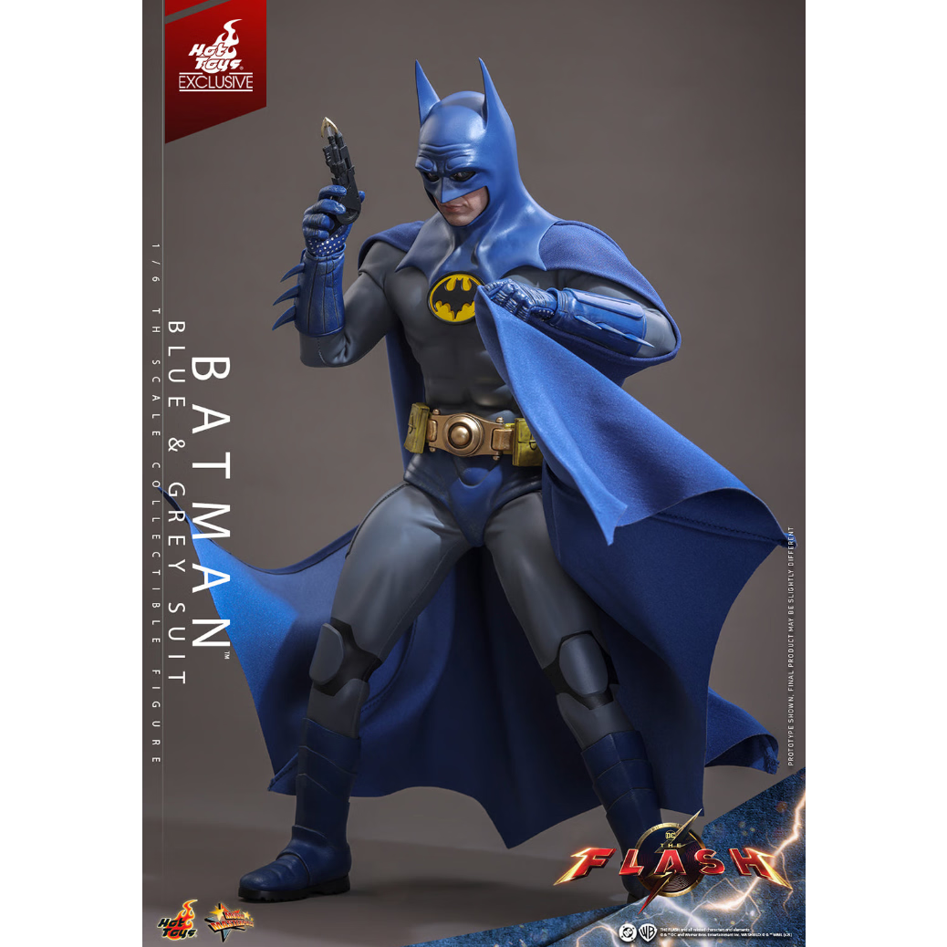Hot toys Batman Blue & Grey Suit MMS834 Flash Michael Keaton