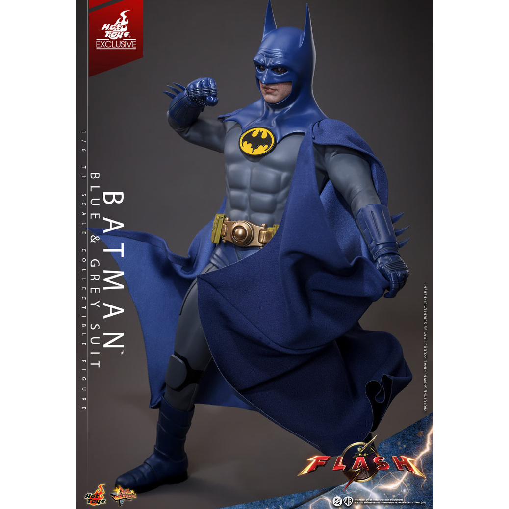 Hot toys Batman Blue & Grey Suit MMS834 Flash Michael Keaton
