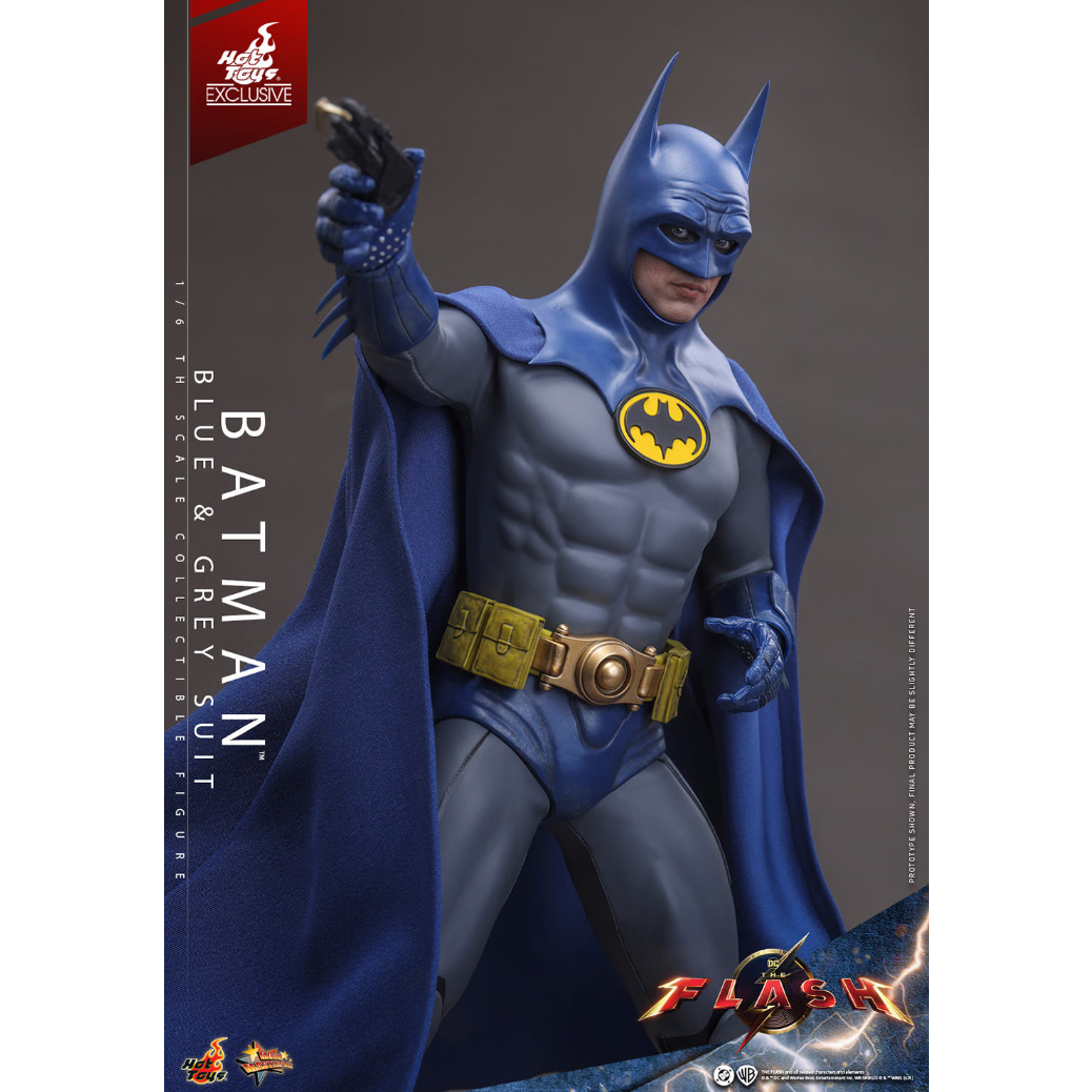 Hot toys Batman Blue & Grey Suit MMS834 Flash Michael Keaton