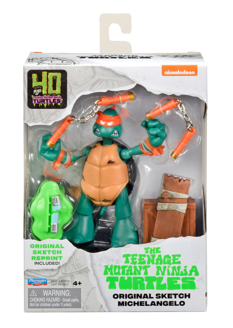 Boti Teenage Mutant Ninja Turtles Original Sketch 40th Anniversary 10cm Set of 4 Action Figures