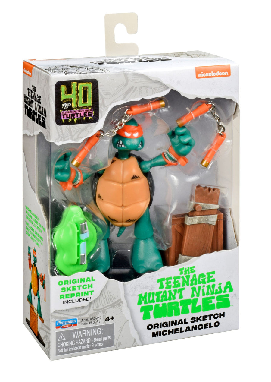 Boti Teenage Mutant Ninja Turtles Original Sketch 40th Anniversary 10cm Set of 4 Action Figures