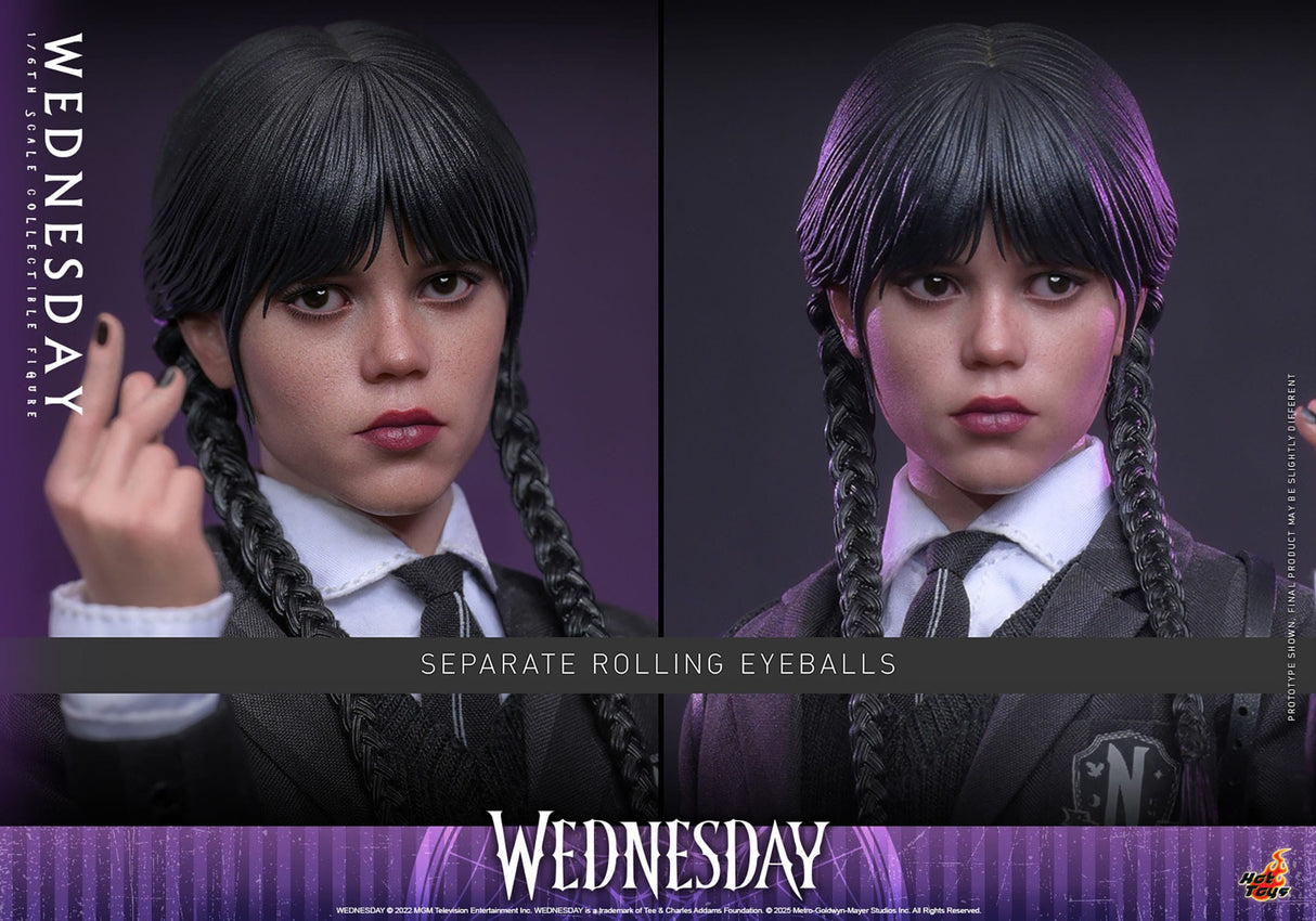 Hot Toys Wednesday Addams (Jenna Ortega) Collectible 1/6 Scale Figure TMS135