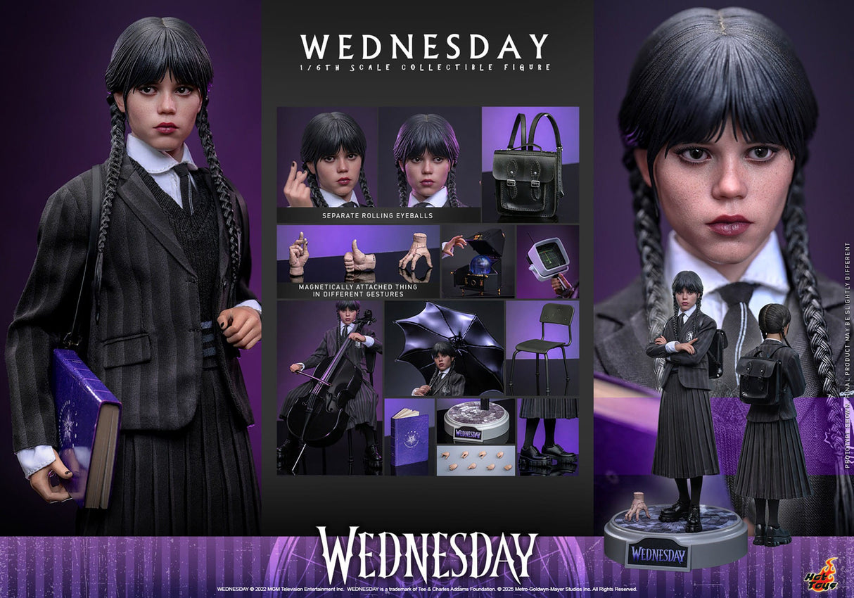 Hot Toys Wednesday Addams (Jenna Ortega) Collectible 1/6 Scale Figure TMS135