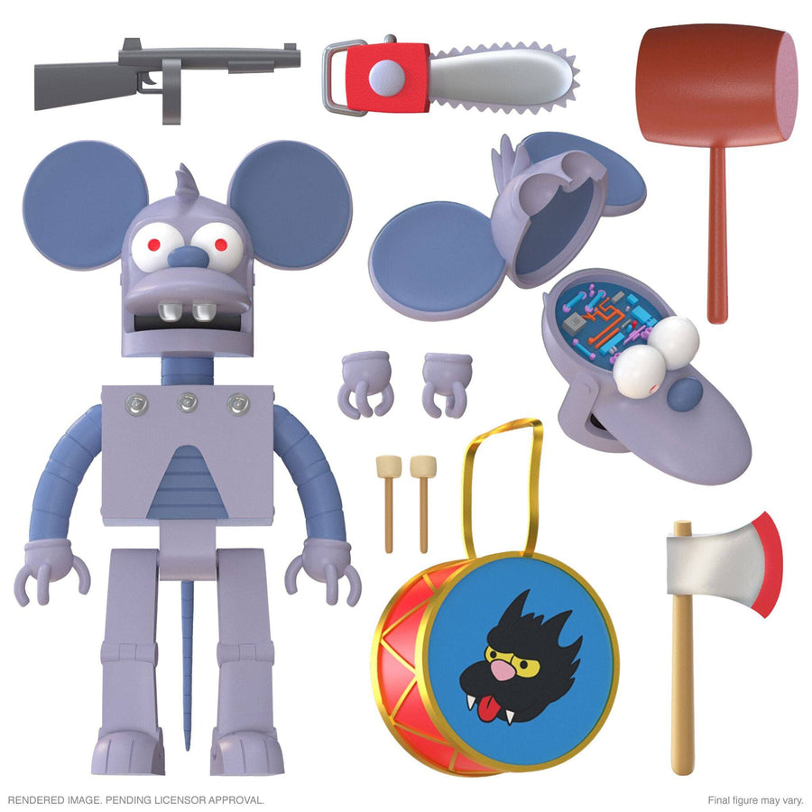 Super7 The Simpsons Ultimates Action Figure Robot Itchy 18cm
