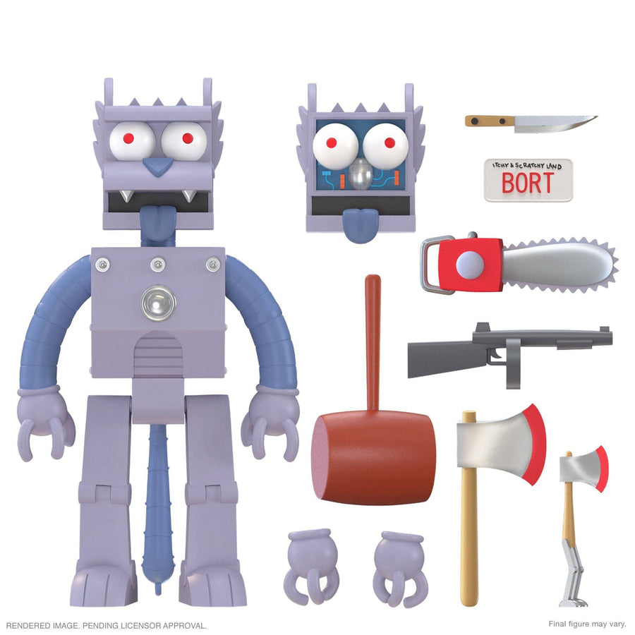Super7 The Simpsons Ultimates Action Figure Robot Scratchy 18 cm