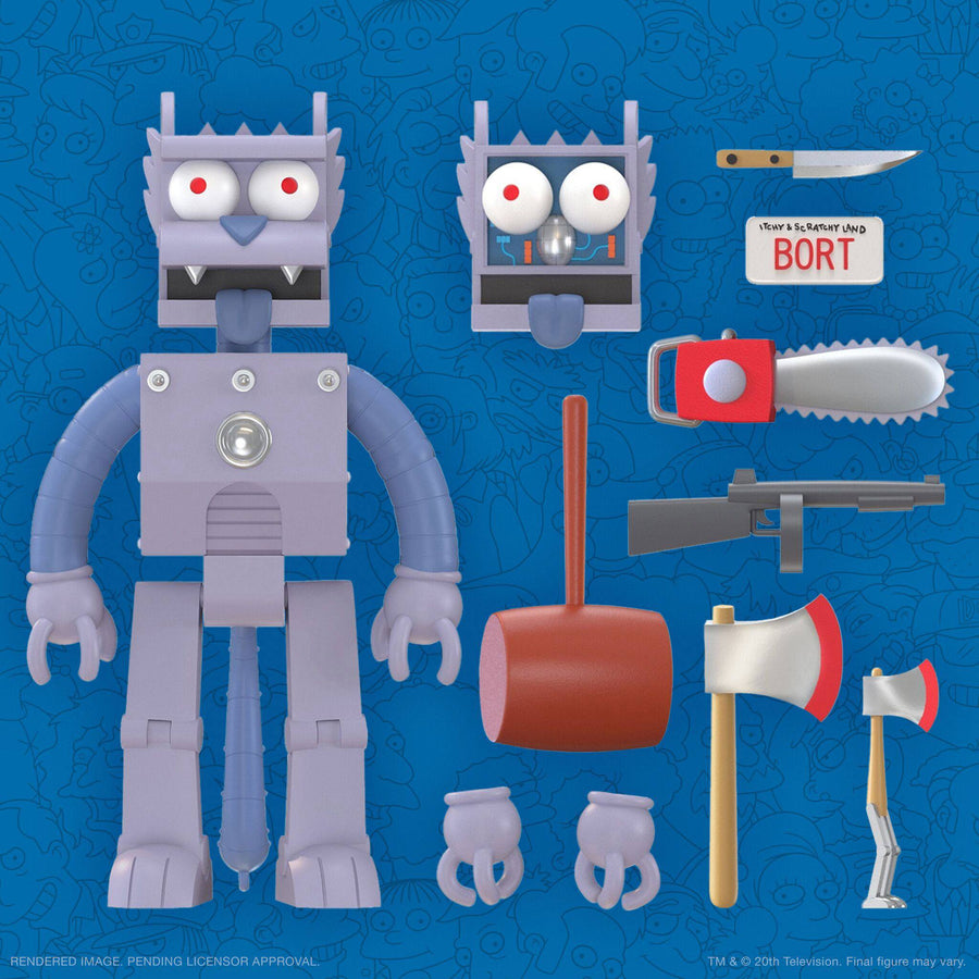 Super7 The Simpsons Ultimates Action Figure Robot Scratchy 18 cm