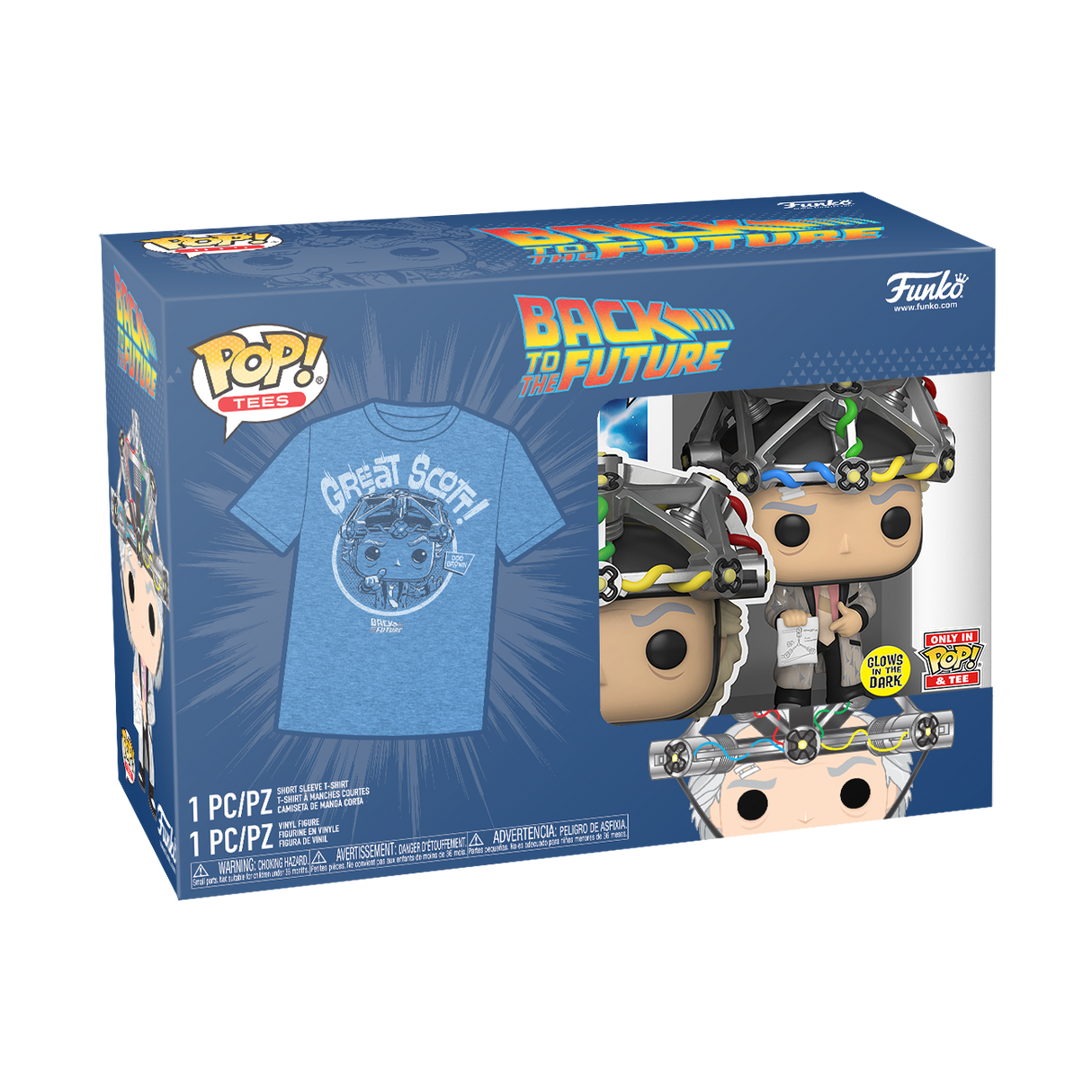 Funko Back to the Future POP! & Tee Box Doc with Helmet