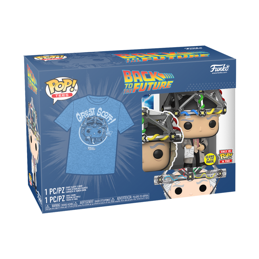 Funko Back to the Future POP! & Tee Box Doc with Helmet