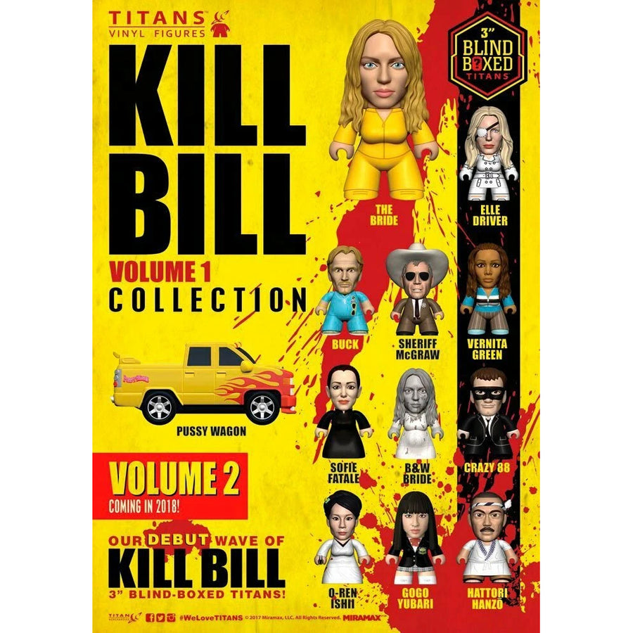 TITANs Kill Bill Full Set of 17 Mystery Vinyl Figures Tarantino