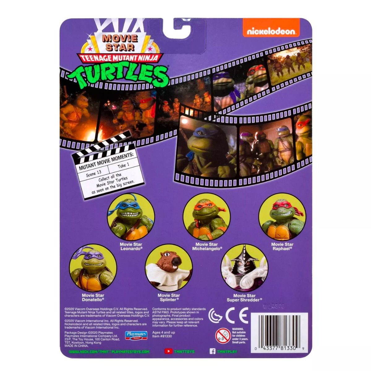 Playmates Teenage Mutant Ninja Turtles II The Secret of the Ooze Movie Star Action Figure 6-Pack