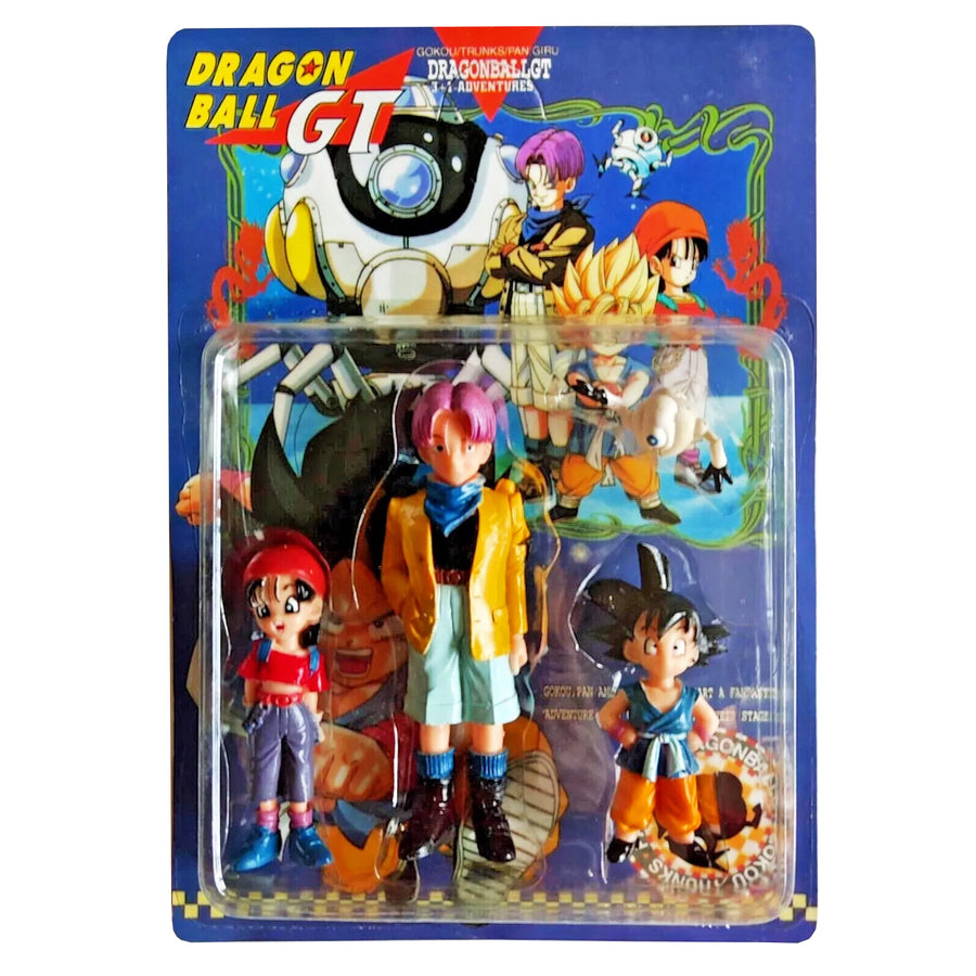Vintage Dragon Ball Z GT Action Figure Set Goku Trunks Pan Giru