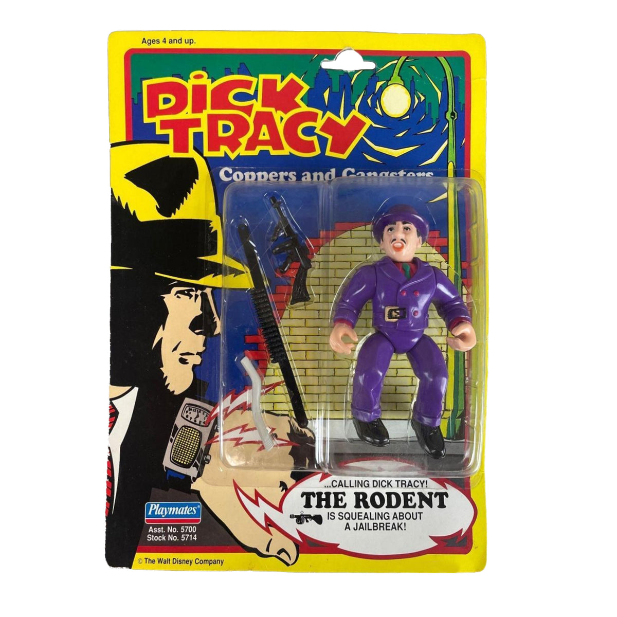 Playmates 1990 Dick Tracy The Rodent Action Figure