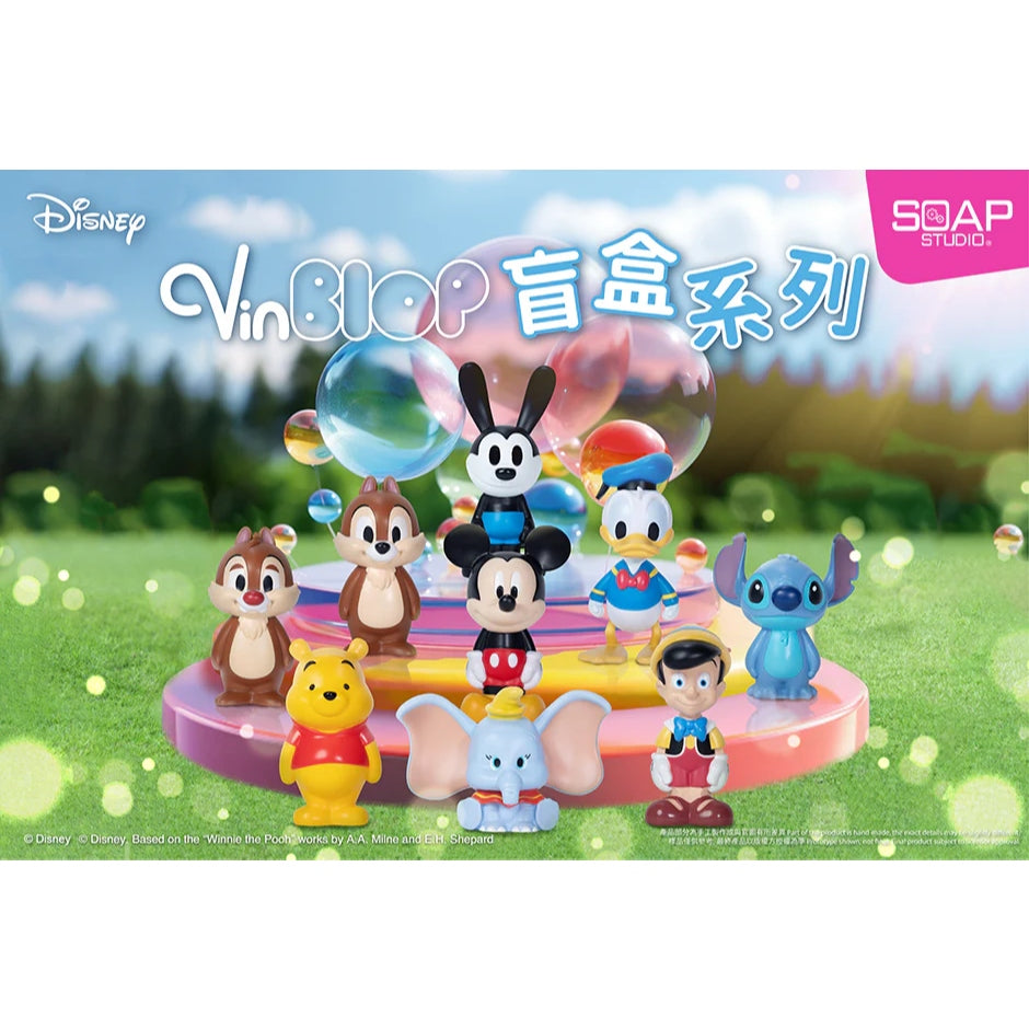 Soap Studio Sealed Box of 8 Blind Box Disney Classic Vin-Blop Series Figures