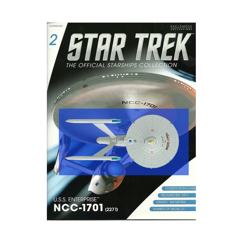Eaglemoss Star Trek Die Cast Enterprise NCC-1701 with Issue #2