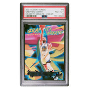 Steph Curry 2021 Court Kings Graffiti Greats Violet 27/49 PSA 8