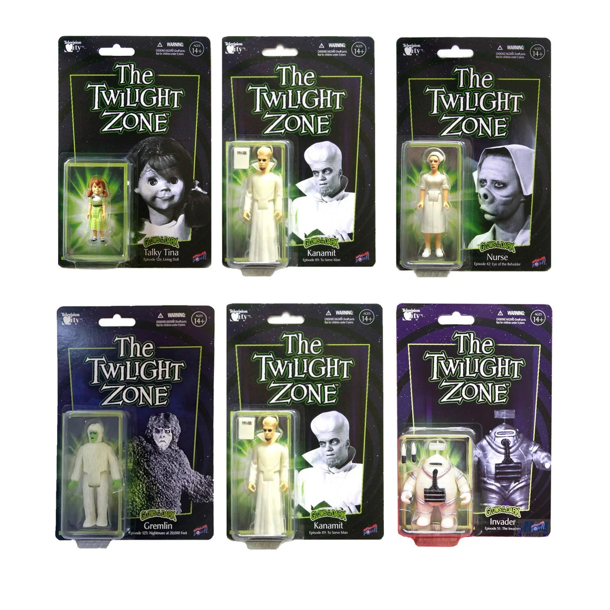 The Twilight Zone Kanamit 3 3/4 Inch Glow in the Dark Action Figure