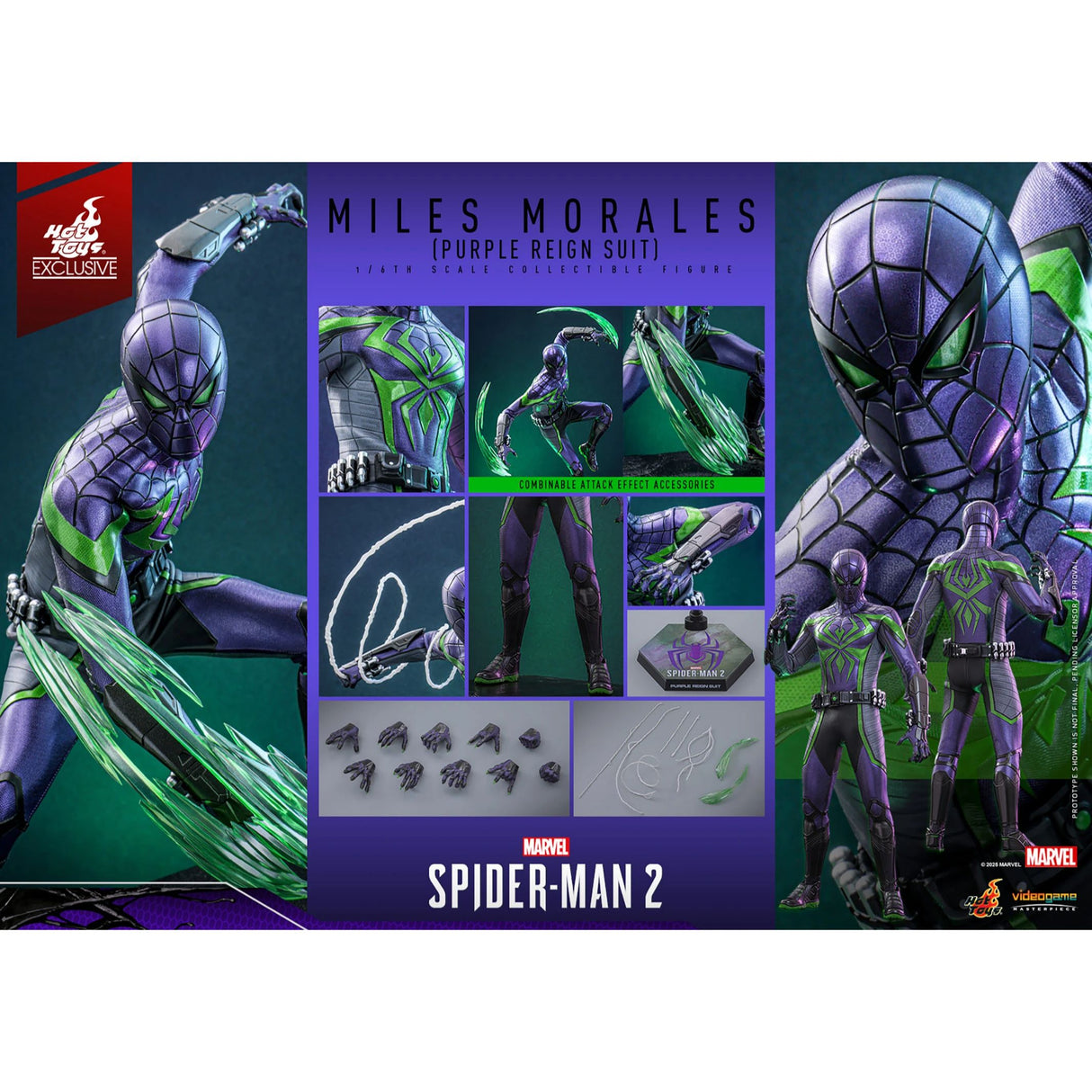 Hot Toys Spider-Man Miles Morales Purple Reign Suit 1/6 Scale Figure