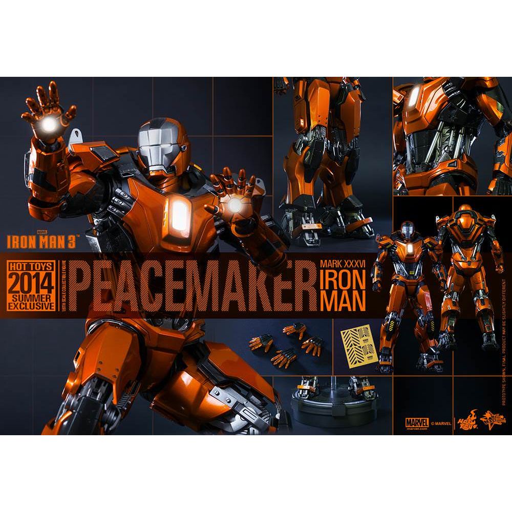 Hot Toys Iron man 3: Peacemaker Mark XXXVI Action Figure MMS258