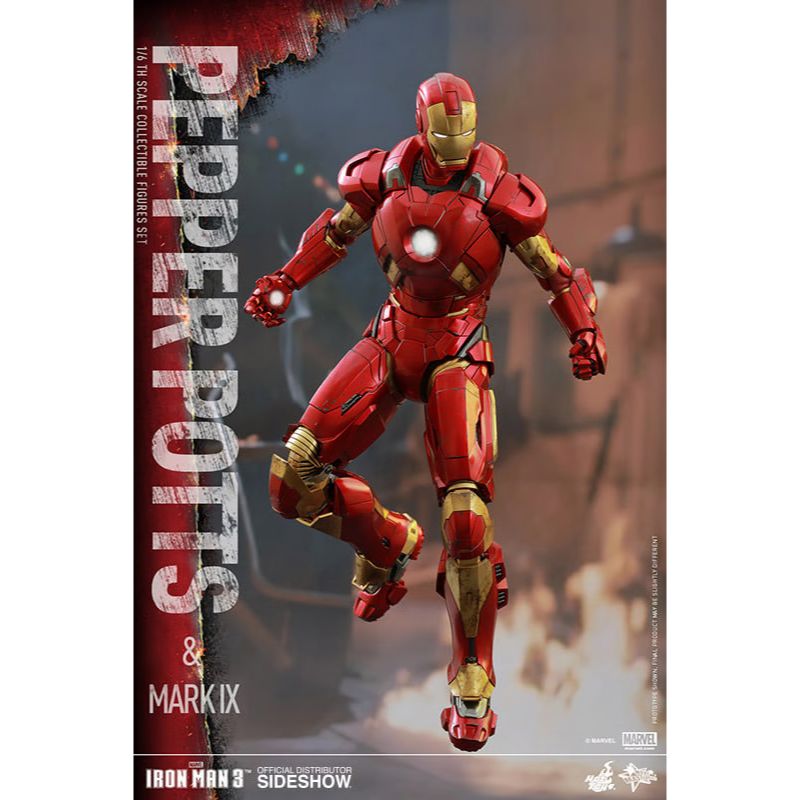 Hot Toys Iron Man 3: Pepper Potts and Mark IX Action Figure MMS311