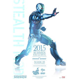 Hot Toys MMS 314 D12: Iron Man Stealth Mode Blue Action Figure MMS314 D12
