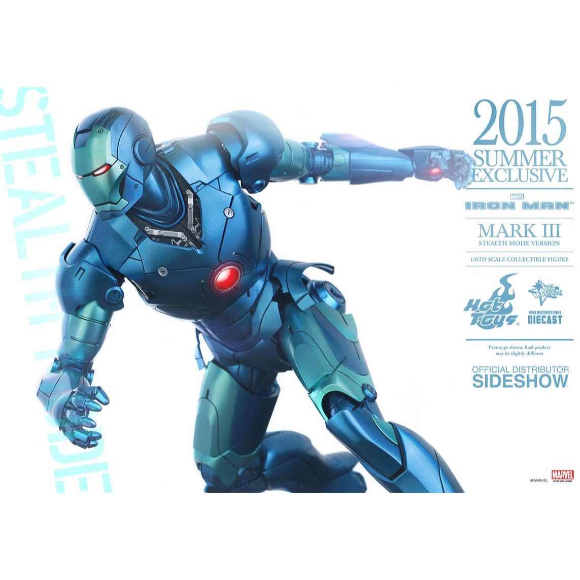Hot Toys MMS 314 D12: Iron Man Stealth Mode Blue Action Figure MMS314 D12