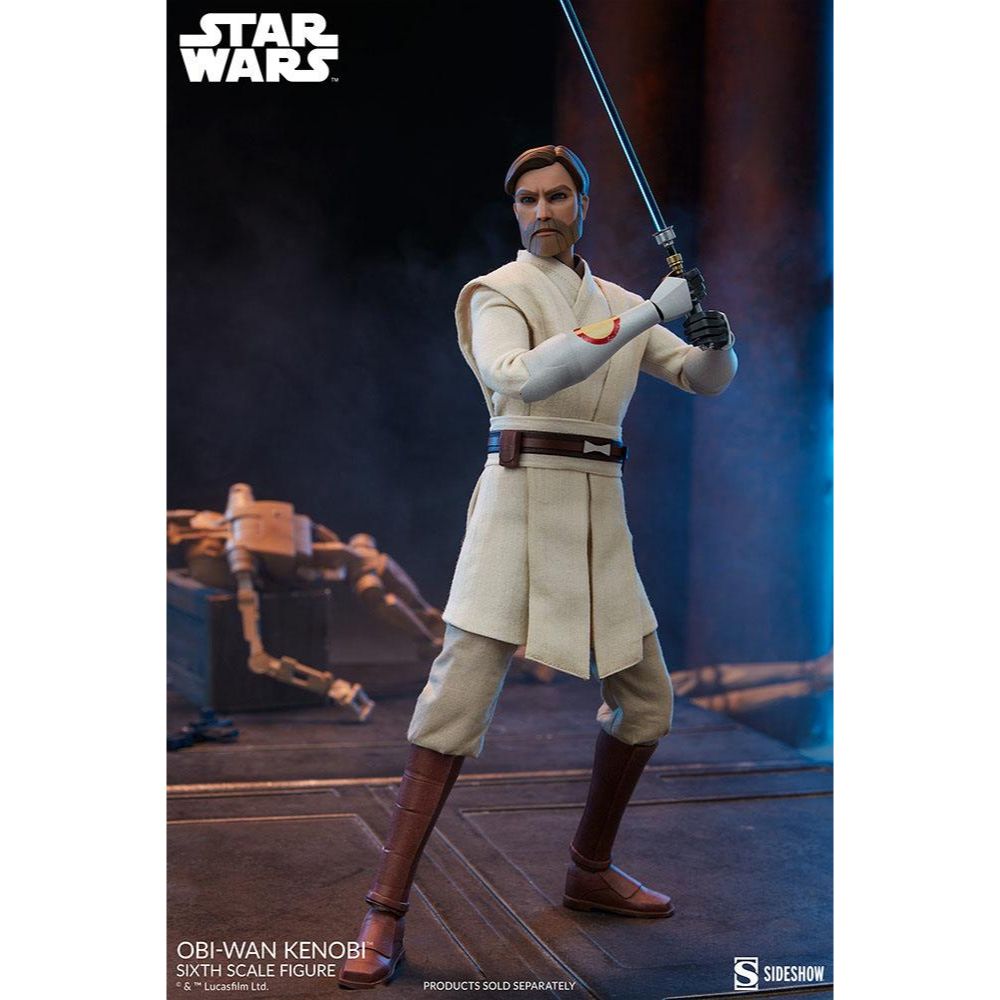 Sideshow Collectibles Star Wars The Clone Wars Action Figure 1/6 Obi-Wan Kenobi 30 cm