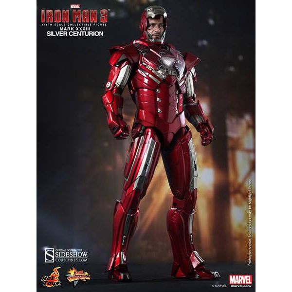 Hot Toys MMS 213: Iron Man Mark 33 Silver Centurion Action Figure MMS213
