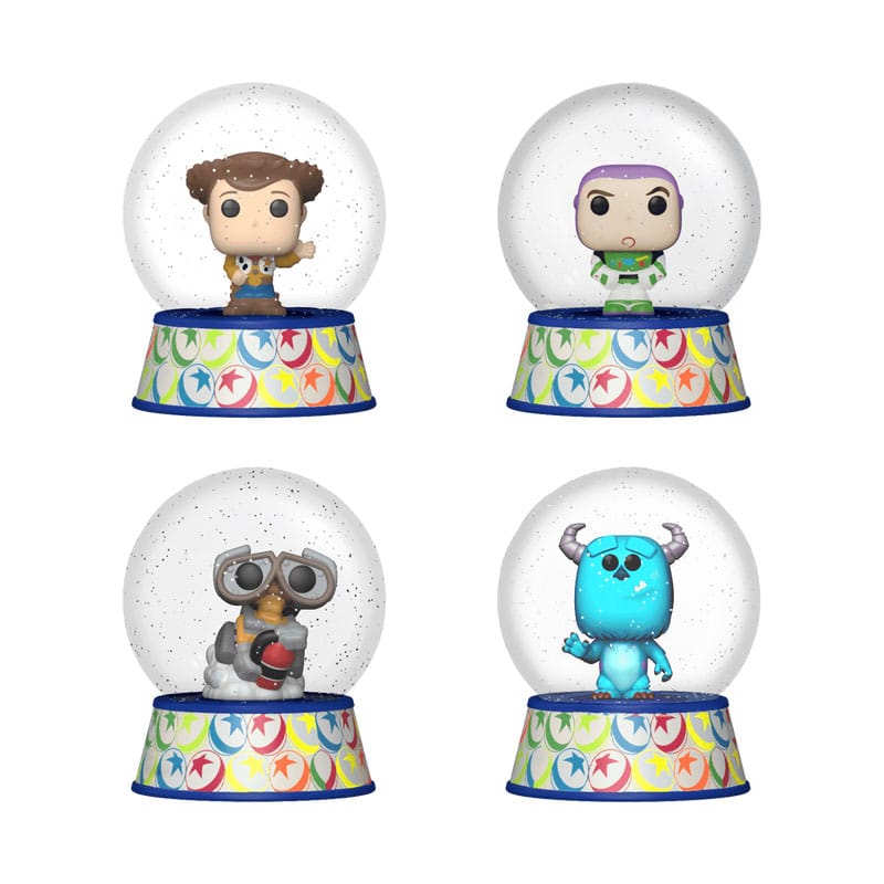 Funko Disney Pixar by Loungefly Blind Snow Globes Display Full Set of 4