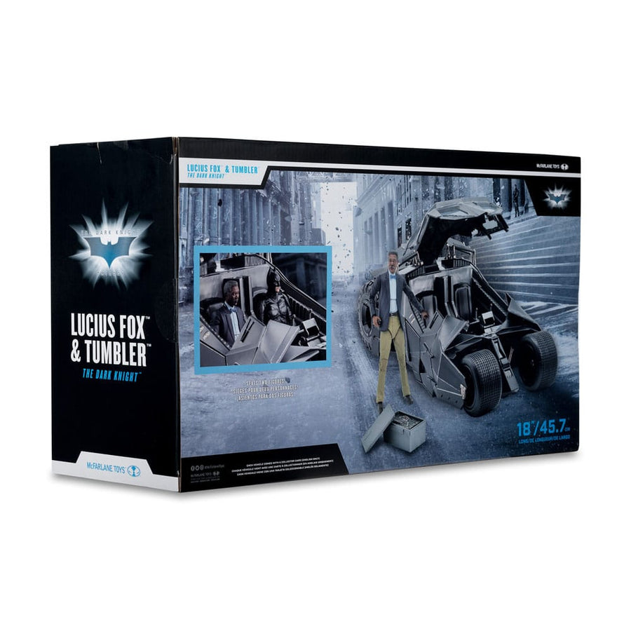 McFarlane DC Multiverse Vehicle Tumbler with Lucius Fox The Dark Knight 18 Inch