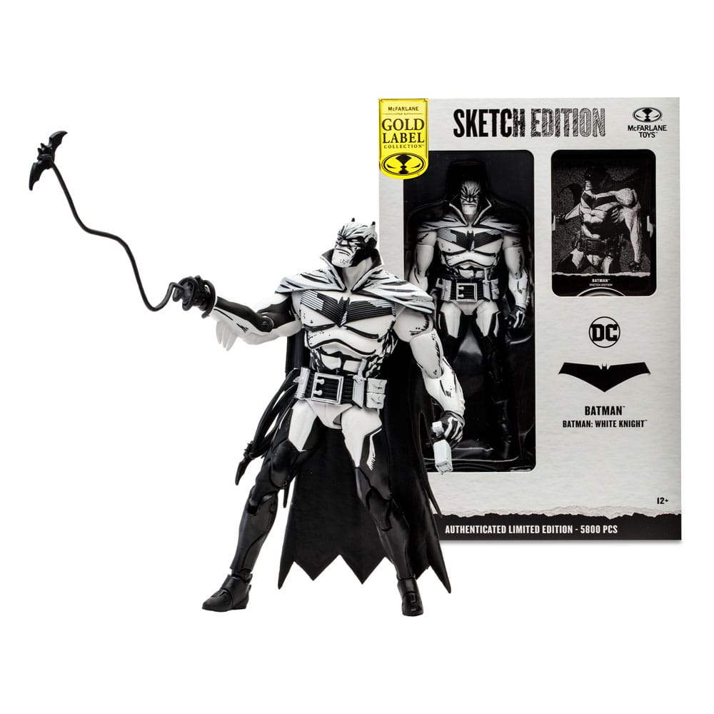 McFarlane DC Multiverse Action Figure Sketch Edition Batman White Knight 18cm
