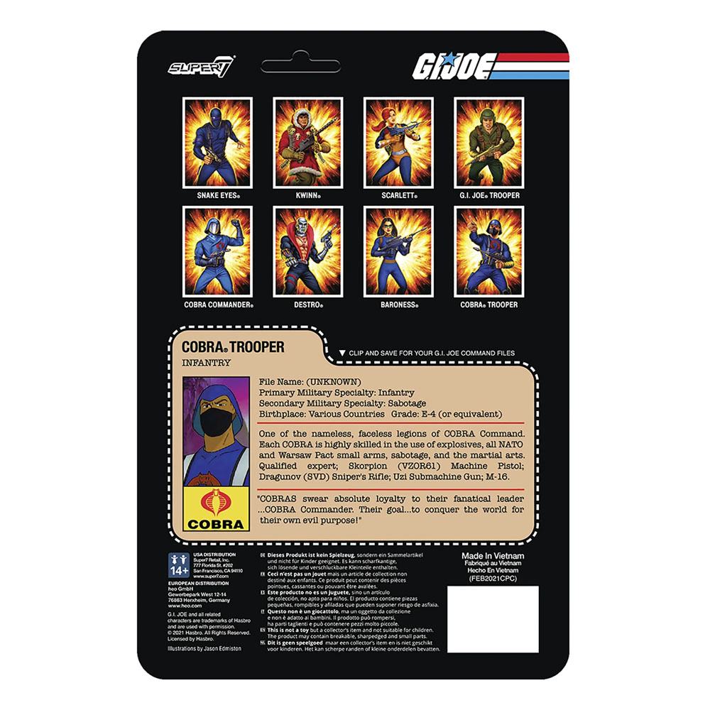 Super7 G.I. Joe ReAction Action Figure Cobra Trooper H-back (Brown) 10cm