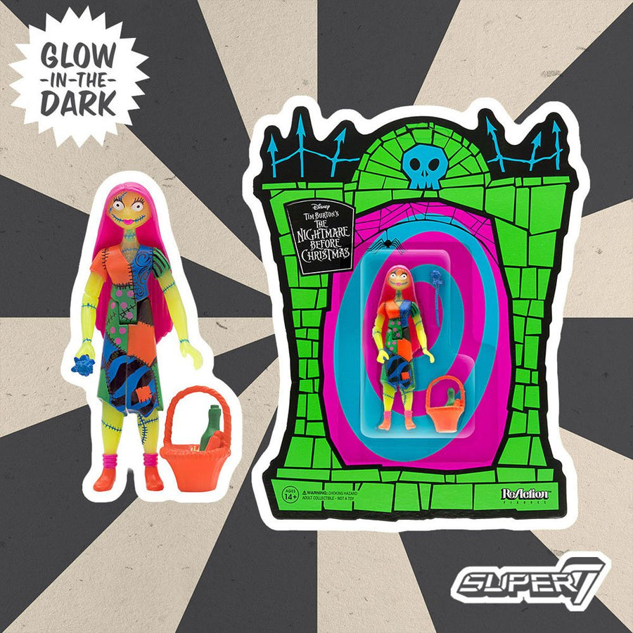 Super7 Nightmare Before Christmas ReAction Action Figure Sally GITD SDCC 2020 10cm