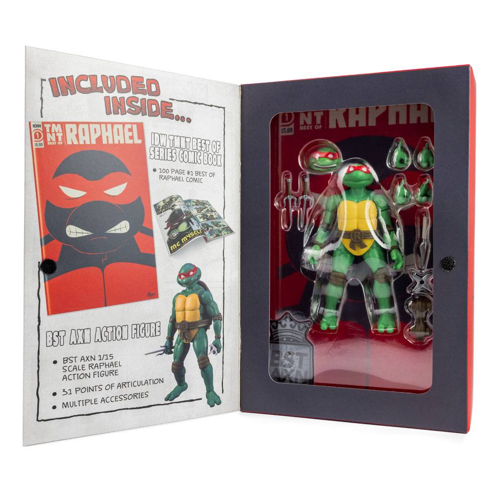 Teenage Mutant Ninja Turtles BST AXN Action Figure & Comic Book Raphael Exclusive