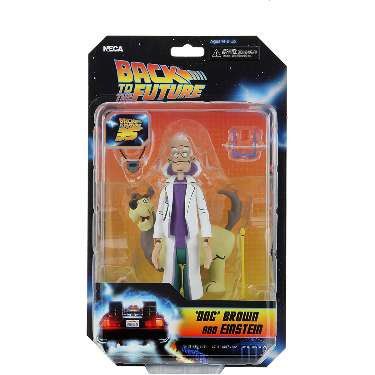 NECA Back to the Future Doc Brown and Einstein Toony Classics 6 Inch Action Figure