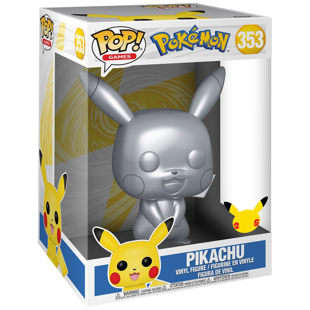 Funko POP! Jumbo Pikachu Silver 10 Inch Vinyl Figure